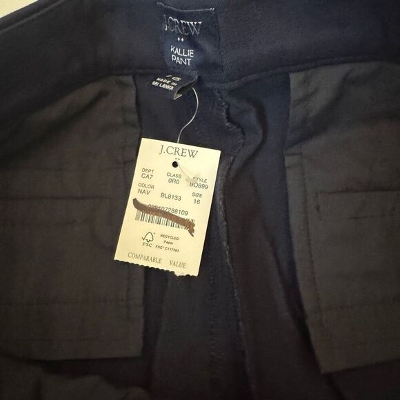 $98 J Crew Kallie Pant Navy size 16 m10 - Picture 3 of 4